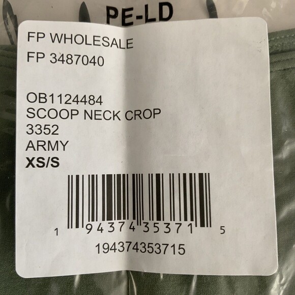 Free People Scoop Neck Top Women Size XS/S Army Green - Picture 7 of 14